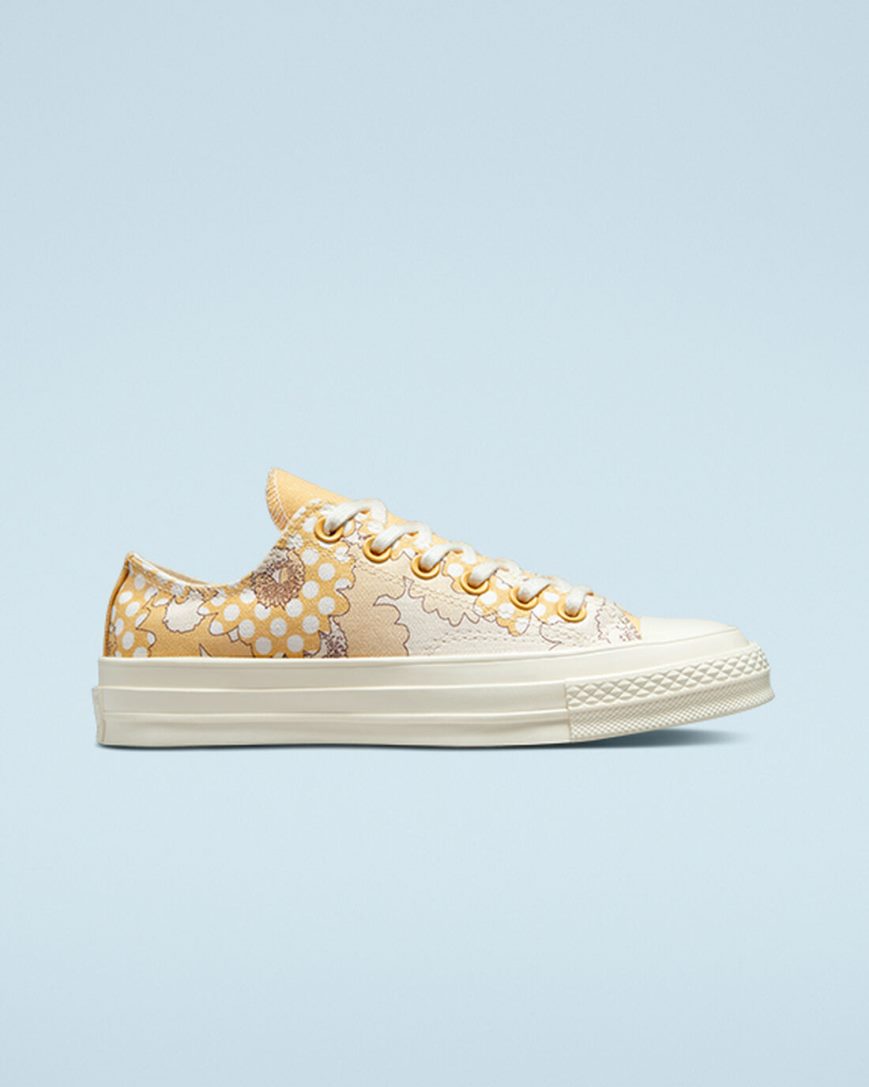 Tenisi Dama Converse Chuck 70 Crafted Florals Mango Negrii | RO SGFIH023